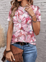 Simple Casual Round Neck Short Sleeve T-Shirt