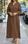 Cotton Casual Plain Regular Fit Dress With No