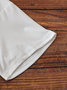 Simple Casual V-Neck Printed Long-Sleeved T-Shirt