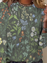 Women's Round Neck Long Sleeve Vintage Floral Casual T-Shirt
