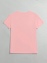 Simple Casual V-Neck Printed Long-Sleeved T-Shirt