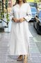 Cotton Casual Plain Regular Fit Dress With No