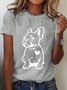 Simple Casual Round Neck Short Sleeve T-Shirt