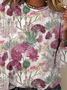 Women's Round Neck Long Sleeve Vintage Floral Casual T-Shirt