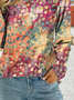 Women's Long Sleeve T-shirt Spring/Fall As Picture Abstract Printing Jersey Crew Neck Daily Going Out Casual Top