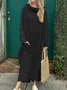 Loose Casual Plain Maxi Dress