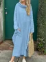 Loose Casual Plain Maxi Dress