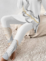 Women's Printing Abstract Daily Going Out Two-Piece Set White Casual Spring/Fall Top With Pants Matching Set