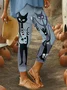 Halloween Holiday Retro Fashion Ankle High Waist Leggings