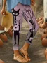 Halloween Holiday Retro Fashion Ankle High Waist Leggings