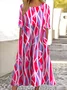 Casual Geometric Dress With No