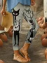 Halloween Holiday Retro Fashion Ankle High Waist Leggings