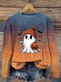Halloween Round Neck Long Sleeve Casual Sweatshirt