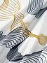 Women's Printing Abstract Daily Going Out Two-Piece Set White Casual Spring/Fall Top With Pants Matching Set