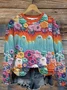 Halloween Round Neck Long Sleeve Casual Sweatshirt