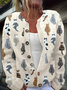 Crew Neck Loose Knitted Peasant Cardigan