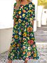 Regular Fit Cotton Casual Geometric Dress With No