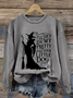 Halloween Round Neck Long Sleeve Casual Sweatshirt