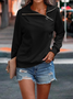 Women's Casual Zipper Long Sleeve Sweatshirt