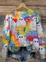 Halloween Round Neck Long Sleeve Casual Sweatshirt