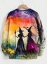 Halloween Round Neck Long Sleeve Casual Sweatshirt