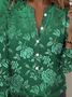 Regular Tops Floral Pattern Everyday Open Front Long Sleeve T-Shirt