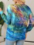 Women's Half Zip Sweatshirt Artistic Gradient Pattern Casual Commuter