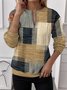 Women's Half-Zip Sweatshirt Striped Patchwork Pattern Casual Commuting