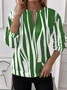 Women's Half Zip Sweatshirt Pattern Stripe Casual Commuter
