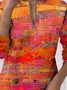Women's Half-Zip Sweatshirt Striped Patchwork Pattern Casual Commuting