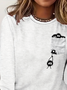 Regular Women's Casual Commuter Round Neck Long Sleeve T-Shirt