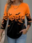 Halloween Women's Casual Long Sleeve T-Shirt Graphic Fashionable and Modern