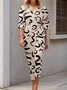 Casual Shirt Collar Dress With No