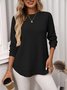 Regular Fit Crew Neck Casual Cotton T-Shirt
