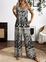 Cotton Geometric Pants