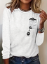 Regular Women's Casual Commuter Round Neck Long Sleeve T-Shirt