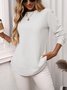 Regular Fit Crew Neck Casual Cotton T-Shirt