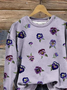 Loose Casual Floral Printing Sweatshirt