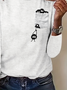 Regular Women's Casual Commuter Round Neck Long Sleeve T-Shirt