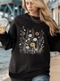 Women's Casual Floral Print Crew Neck Sweater