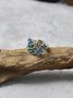 Exquisite Open Enamel Creative Retro Color Flower Ring Ethnic Style Classical Open Adjustable Ring