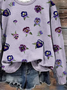 Loose Casual Floral Printing Sweatshirt