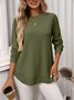 Regular Fit Crew Neck Casual Cotton T-Shirt