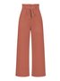 Women's  Elastic Waist H-Line Wide Leg Pants Daily Going Out Pants White Casual Split Joint Plain Spring/Fall Pants