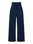 Women's  Elastic Waist H-Line Wide Leg Pants Daily Going Out Pants White Casual Split Joint Plain Spring/Fall Pants