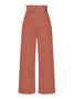 Women's  Elastic Waist H-Line Wide Leg Pants Daily Going Out Pants White Casual Split Joint Plain Spring/Fall Pants