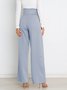 Women's  Elastic Waist H-Line Wide Leg Pants Daily Going Out Pants White Casual Split Joint Plain Spring/Fall Pants