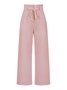 Women's  Elastic Waist H-Line Wide Leg Pants Daily Going Out Pants White Casual Split Joint Plain Spring/Fall Pants