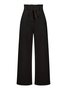 Women's  Elastic Waist H-Line Wide Leg Pants Daily Going Out Pants White Casual Split Joint Plain Spring/Fall Pants