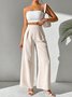 Cotton Plain Regular Fit Casual Pants